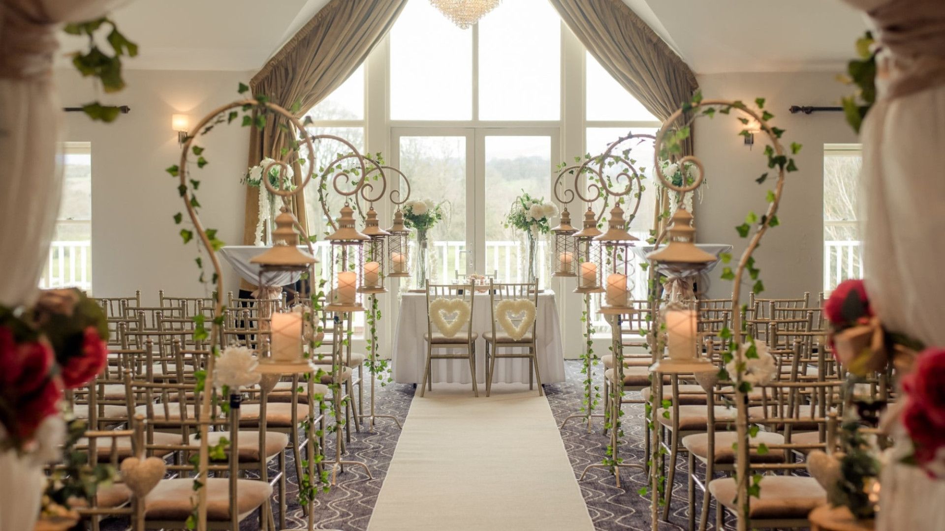 Tulfarris hotel wedding walkway 